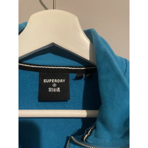 Superdry Code Core‎ Sport Half Zip Sweatshirt Blue Women's Size 2 - Picture 5 of 9